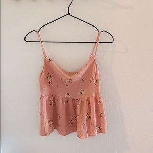 American Eagle floral babydoll tank